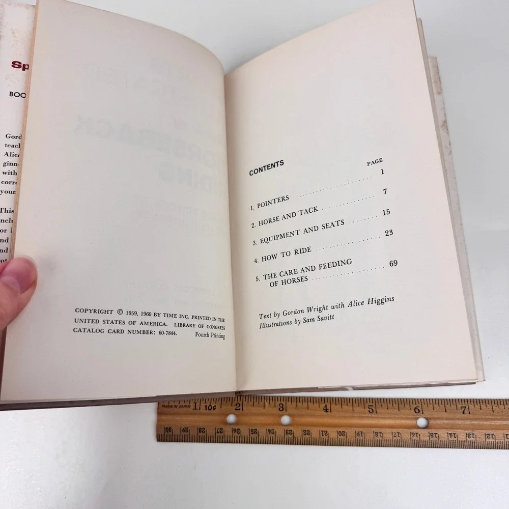 Vtg 1960 4th Print Sports Illustrated Book‎ of Horseback Riding Hardcover READ